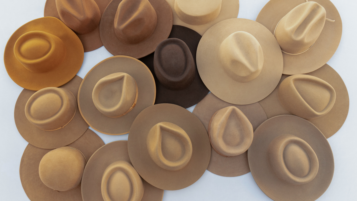 tan fedora felt hats