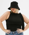 Gigi Pip bucket hats for women - Blair Terry Bucket Hat - 100% cotton terry, packable friendly bucket hat for women [black]