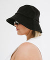 Gigi Pip bucket hats for women - Blair Terry Bucket Hat - 100% cotton terry, packable friendly bucket hat for women [black]