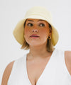 Gigi Pip bucket hats for women - Blair Terry Bucket Hat - 100% cotton terry, packable friendly bucket hat for women [butter yellow]