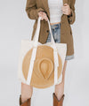 Gigi Pip hat carrying totes for women - Canvas Hat Carrying Tote - 100% organic cotton canvas with a genuine leather Gigi Pip branded detailing, featuring two adjustable straps to secure your hat to your tote [natural]