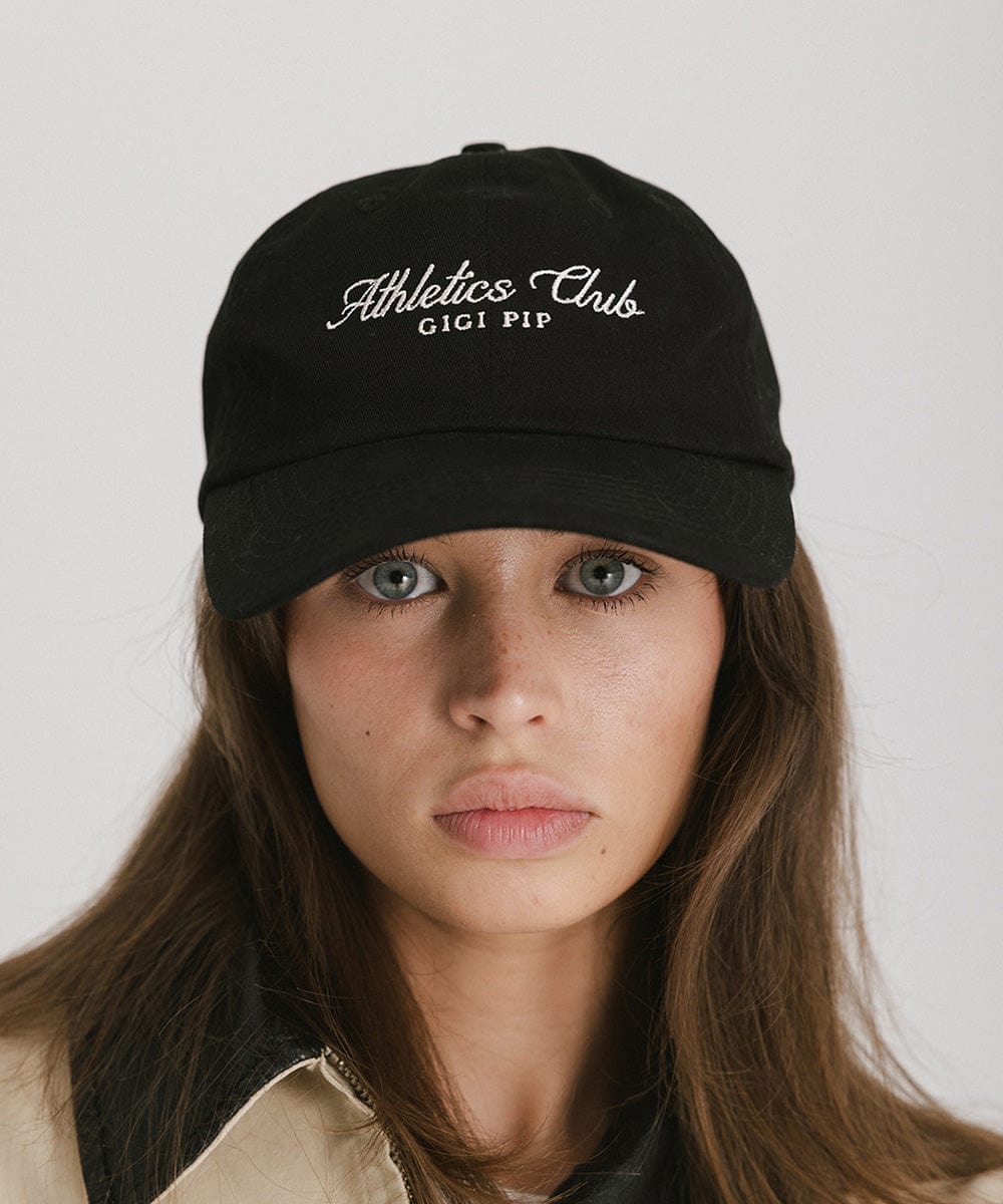 Athletics Club Ball Cap - Gigi Pip Ball Caps for Women - Classic dad cap for women ball cap hat [black]