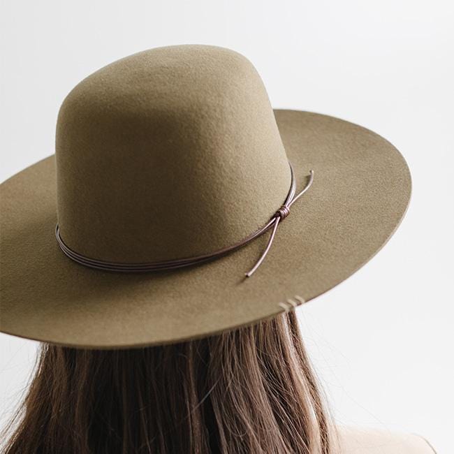 Gigi Pip hat bands + trims for women's hats - Triple Strand Band - triple strand rope band made from waxed cotton, featuring a tie knot in the back with rope tails used to tighten the band around the crown of your hat [chocolate]