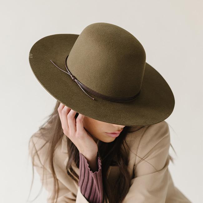 Gigi Pip hat bands + trims for women's hats - Triple Strand Band - triple strand rope band made from waxed cotton, featuring a tie knot in the back with rope tails used to tighten the band around the crown of your hat [chocolate]