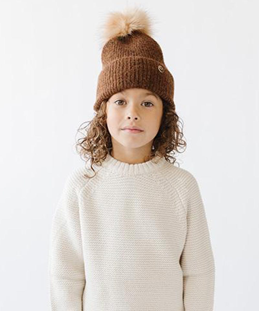 Beanies Milo Kids Pom Beanie Chocolate Brown