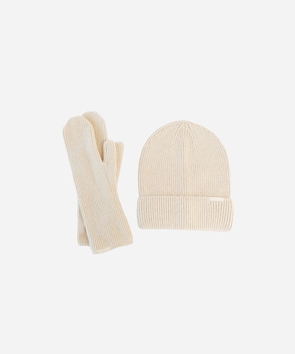 Beanies Nina Knit Beanie + Mitten Set Taupe