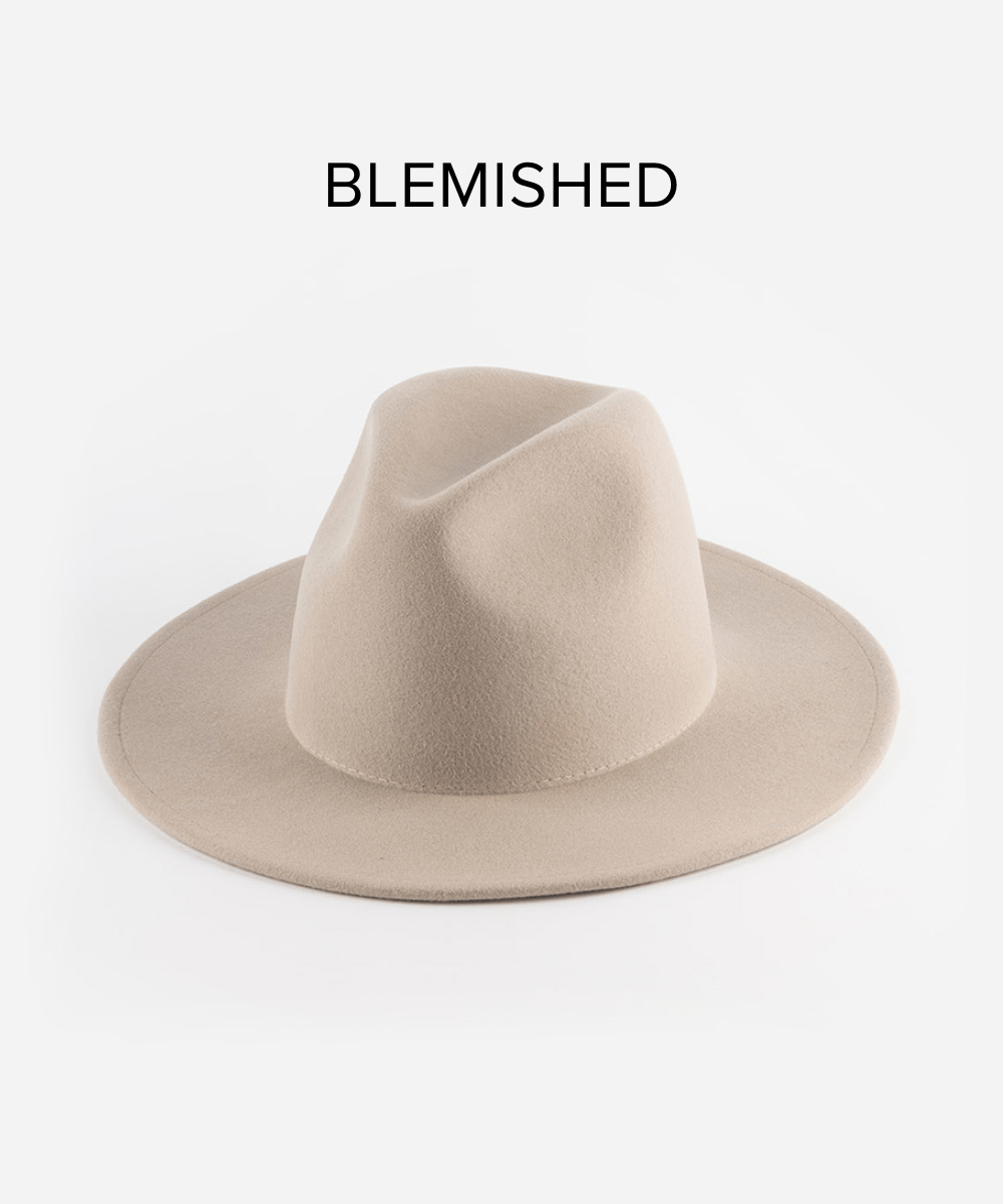 Blemished Felt Wes Fedora - Ivory - BLEMISHED 55 XS / Ivory