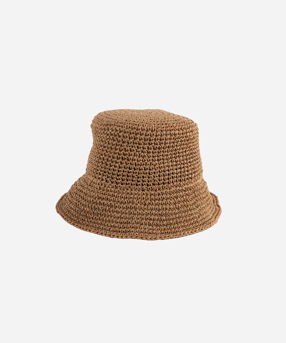 Bucket Hats Sal Crochet Packable Bucket Hat Natural / XS 55