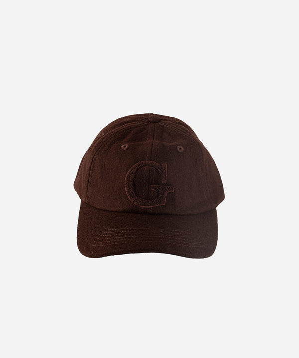 Gigi Pip ball caps for women - Carson Felt Ball Cap -  100% wool felt ball cap featuring a chenille patch G on the front + a semi-relaxed shape that's inspired by vintage dad caps [brown]