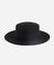 Gigi Pip felt hats for women - Dahlia Boater - boater-style crown with a stiff, wide flat brim [black]