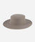 Gigi Pip felt hats for women - Dahlia Boater - boater-style crown with a stiff, wide flat brim [light grey]