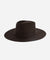 Gigi Pip felt hats for women - Dakota Triangle Crown - stiff, flat wide brim with a triangle crown [dark-brown]