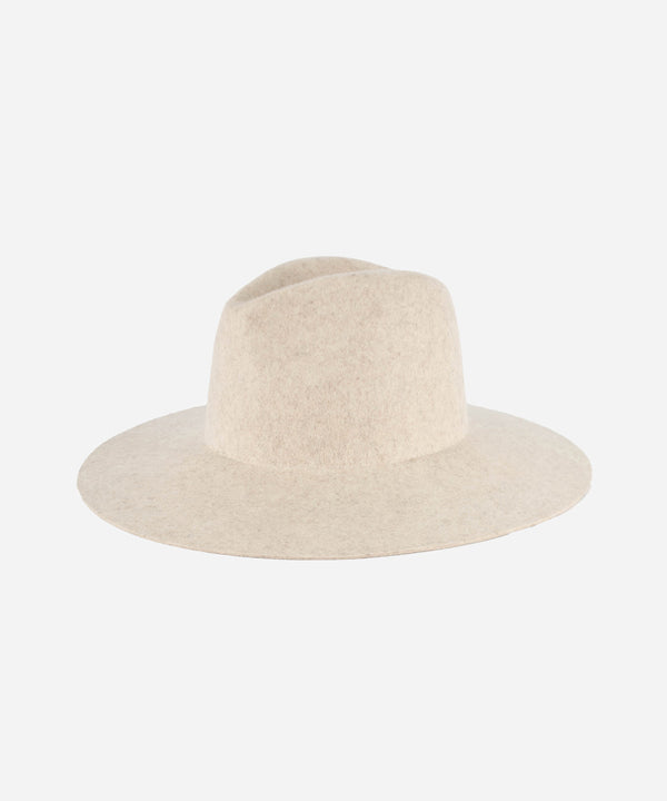 Gigi Pip felt hats for women - Emma Wide Brim Fedora - classic fedora crown with a stiff, a-line brim [mix ivory]