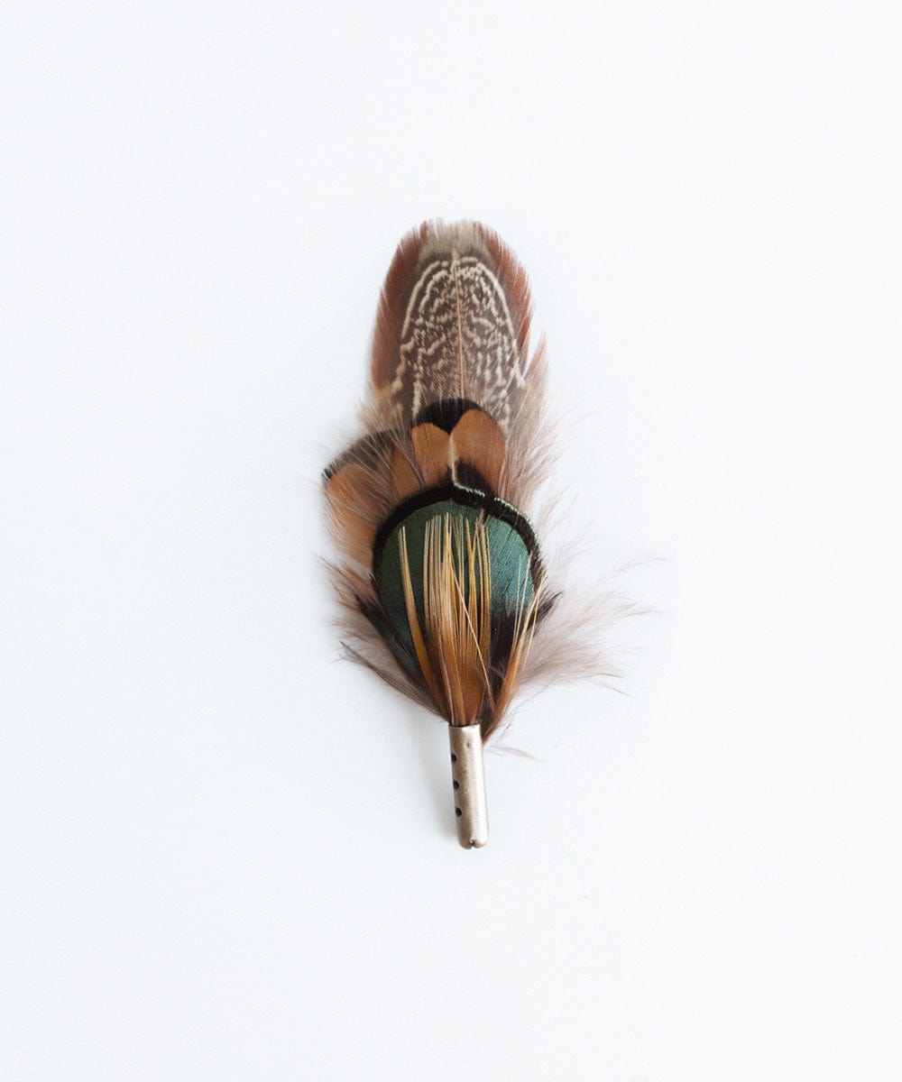 Feather Green + Brown Feather Brown