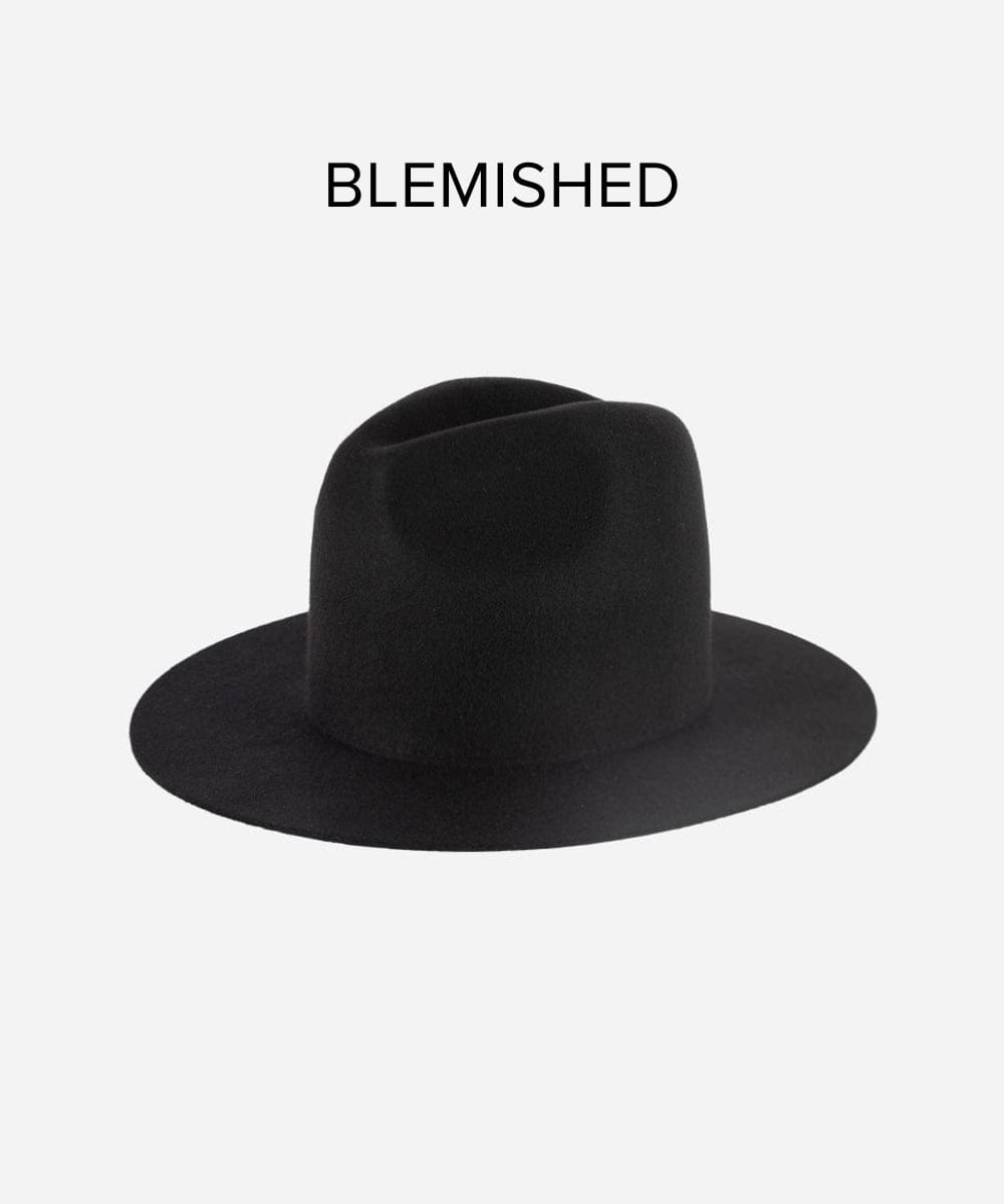 Felt Hats Billie Tall Fedora - Black BLEMISHED Black / XS 55