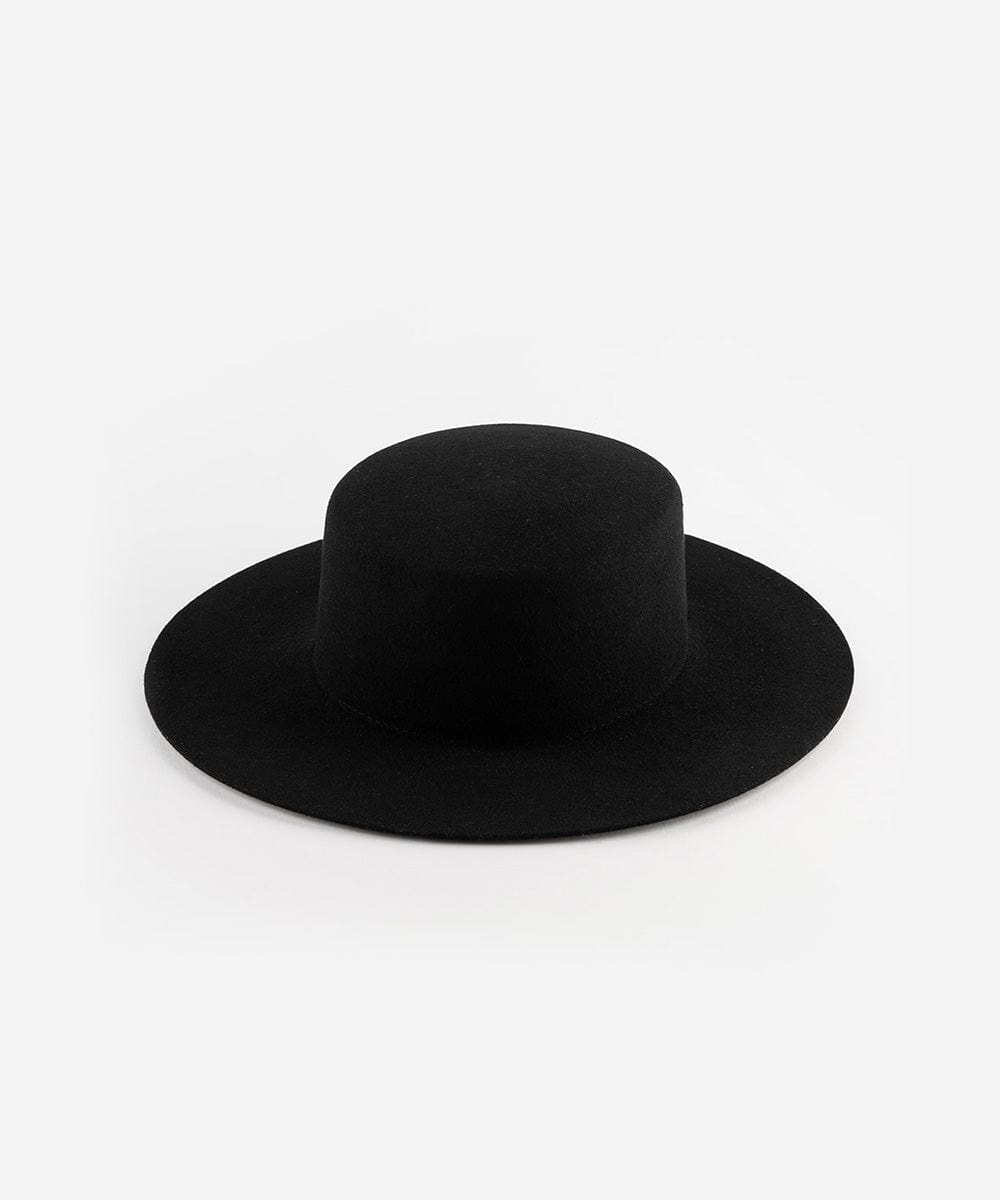 Felt Hats Dahlia Boater Black / XS 55