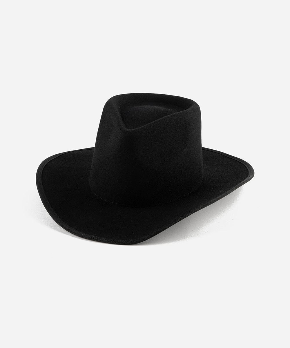 Felt Hats June Teardrop Rancher Black / XS 55