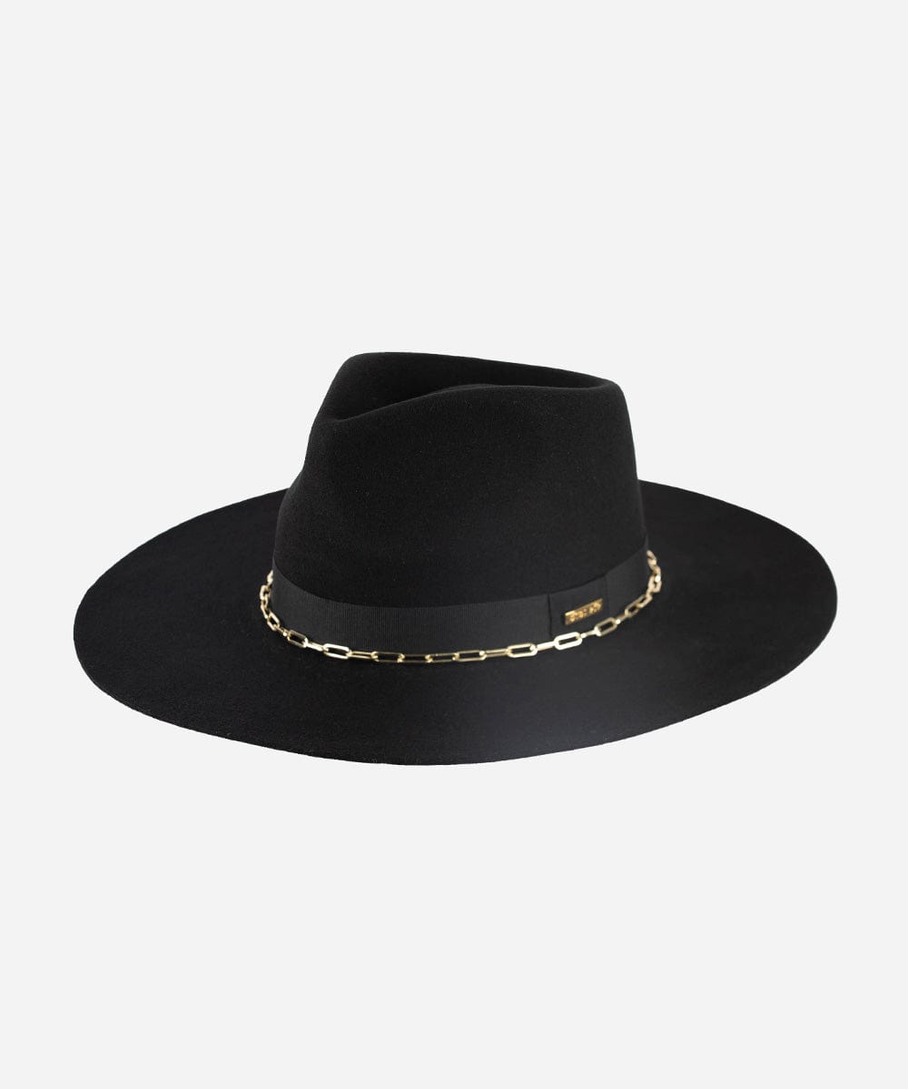 Felt Hats Raine Wide Brim Fedora Black / XS 55