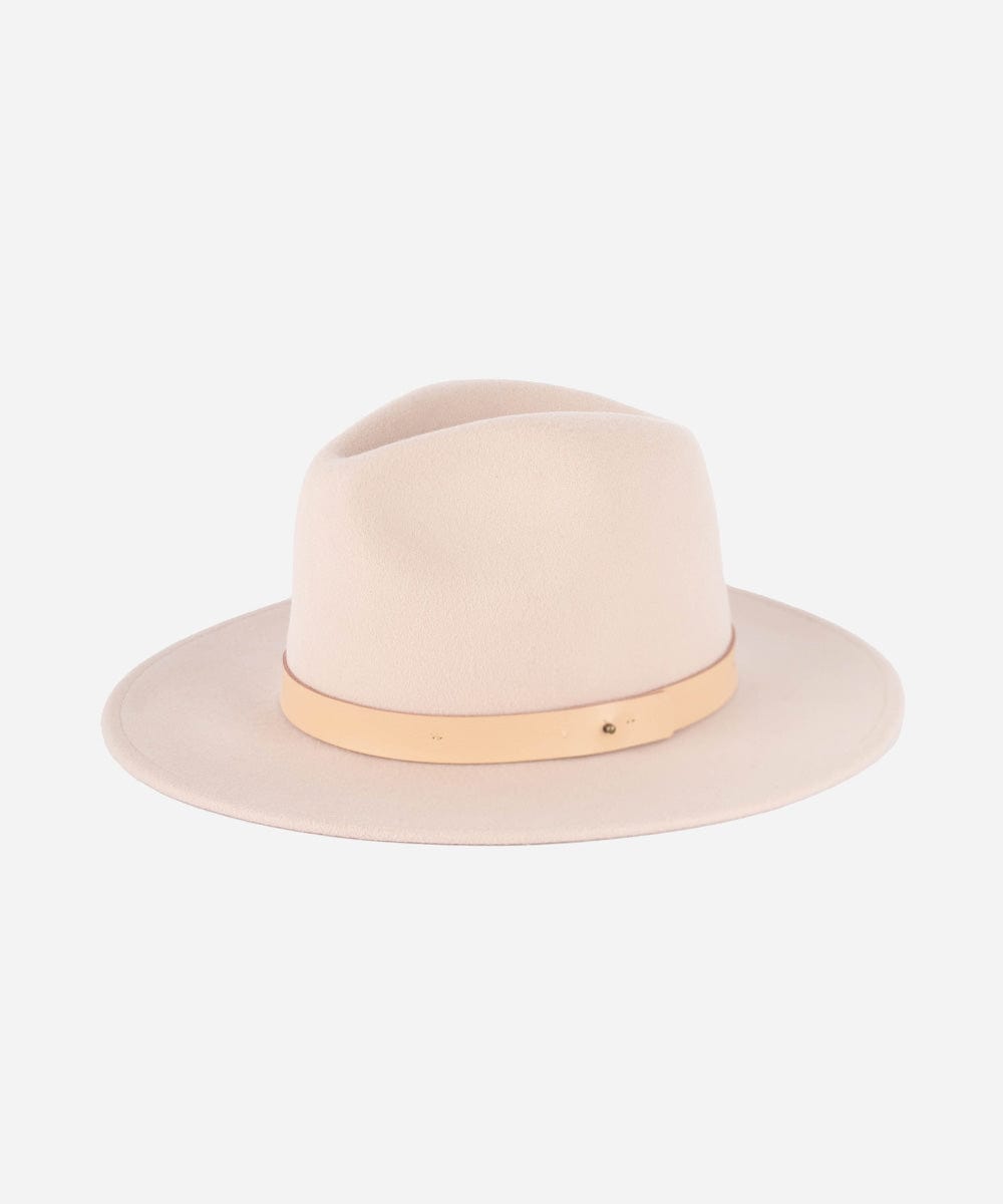 Felt Hats Shiloh Fedora With Leather Band Blush Pink / XS 55