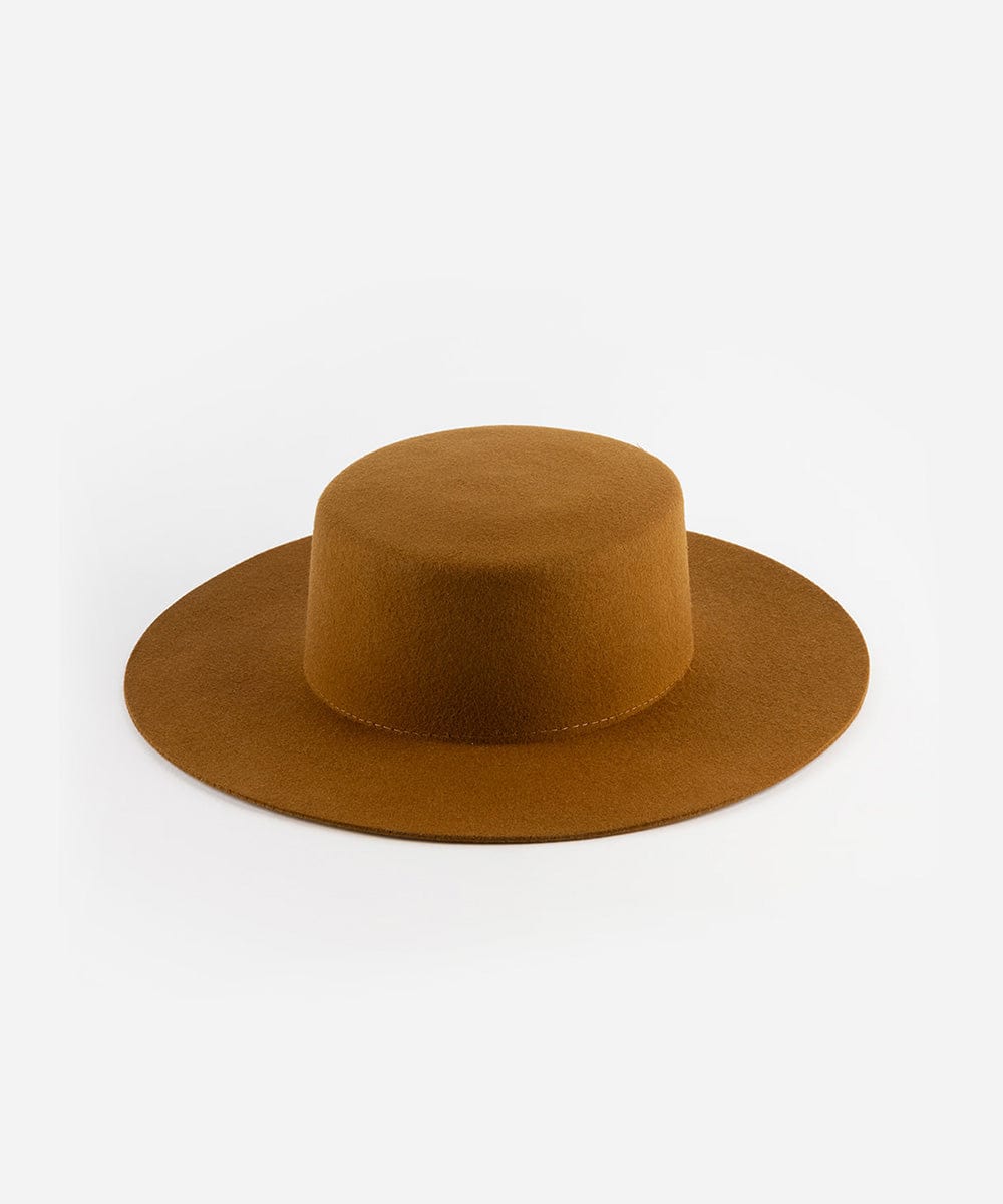 Felt Hats Dahlia Boater Brown / XS 55