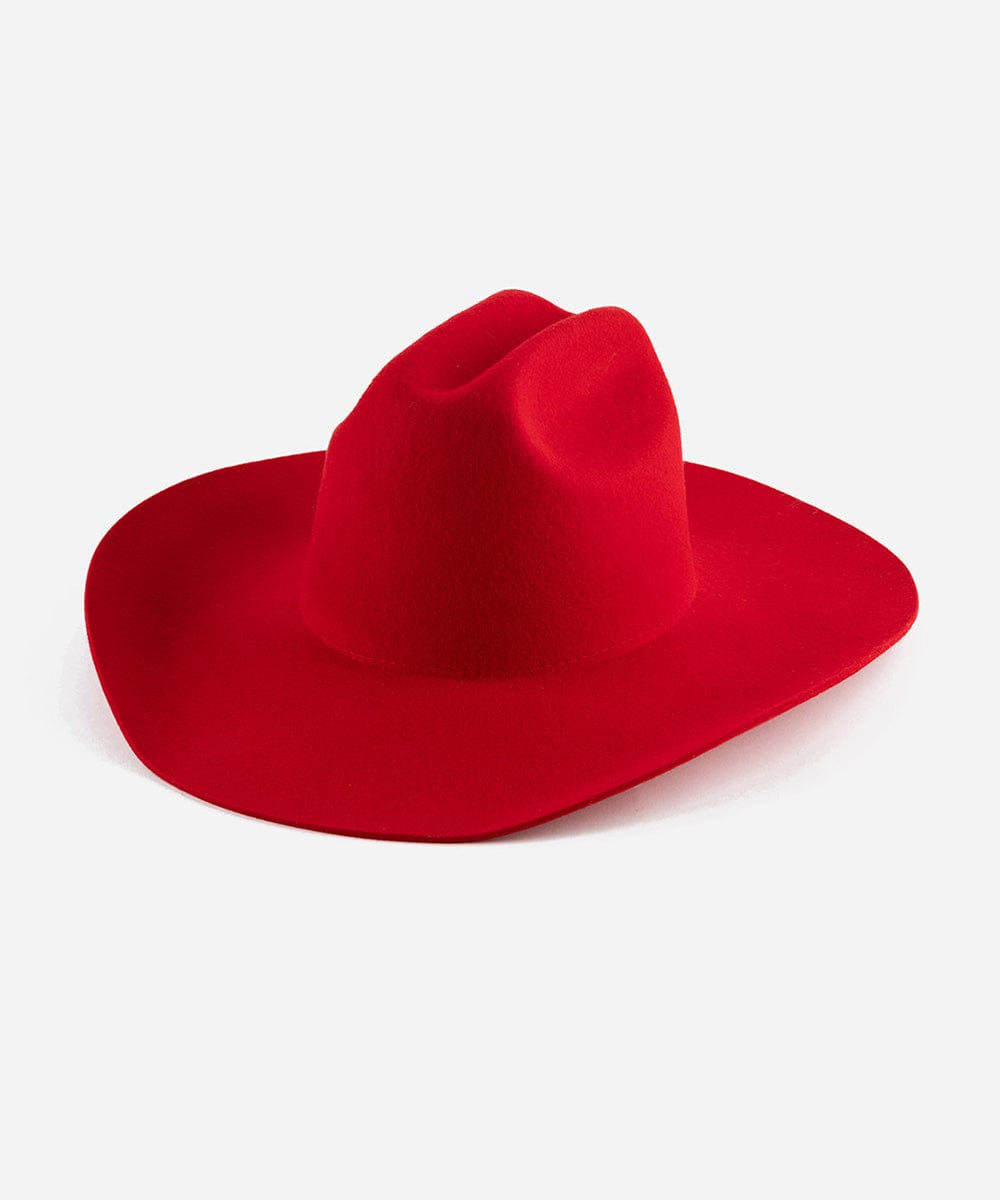 Felt Hats Teddy Cattleman Cherry Red / XS 55