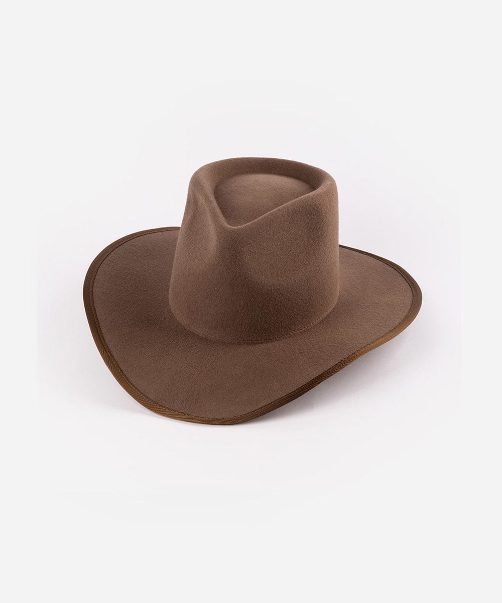 Lack Of Color Nude Brown Wool Rancher shops Hat 57cm