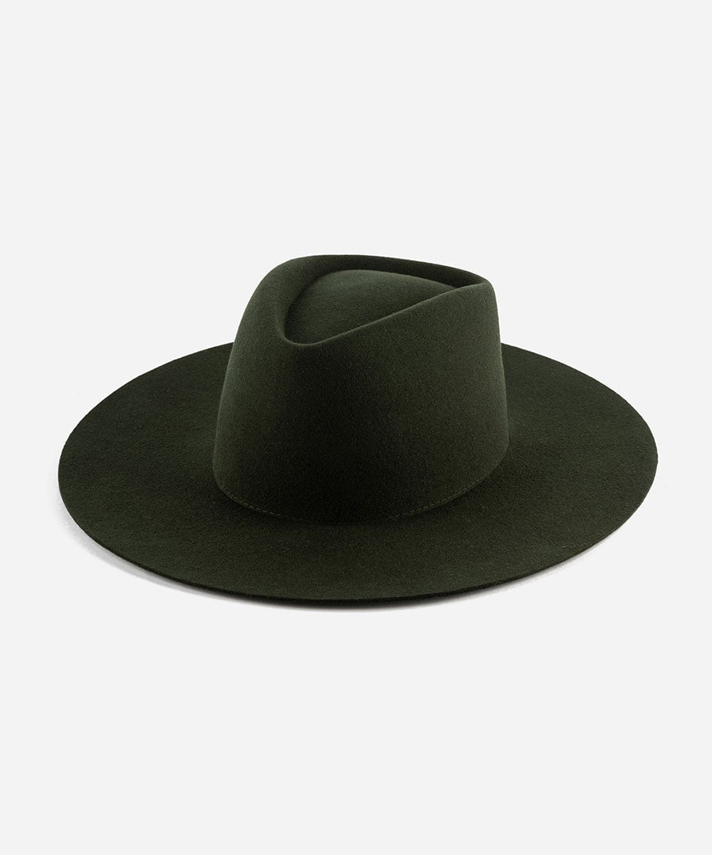 Felt Hats Dakota Triangle Crown Dark Green / XS 55