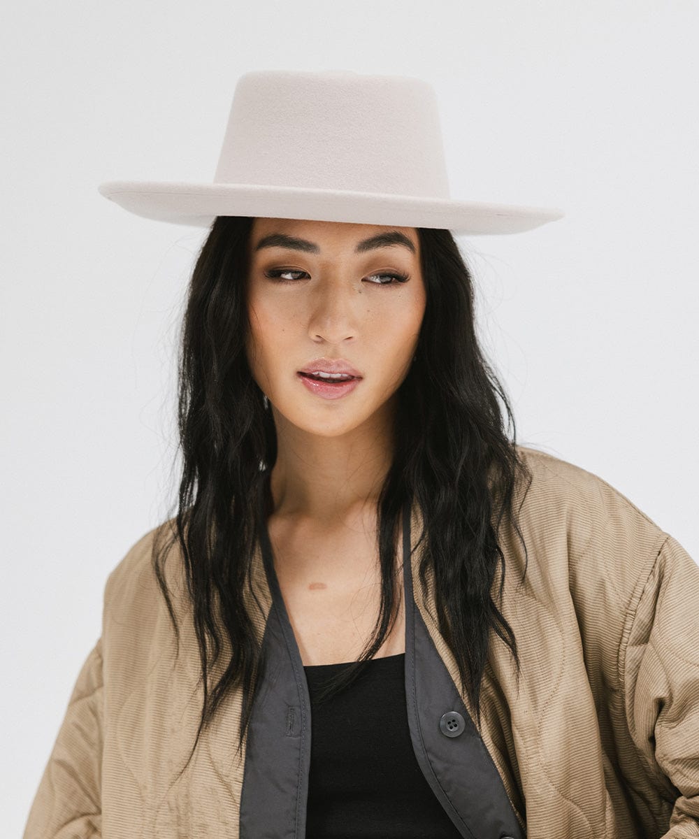 Narrow brim felt hat online