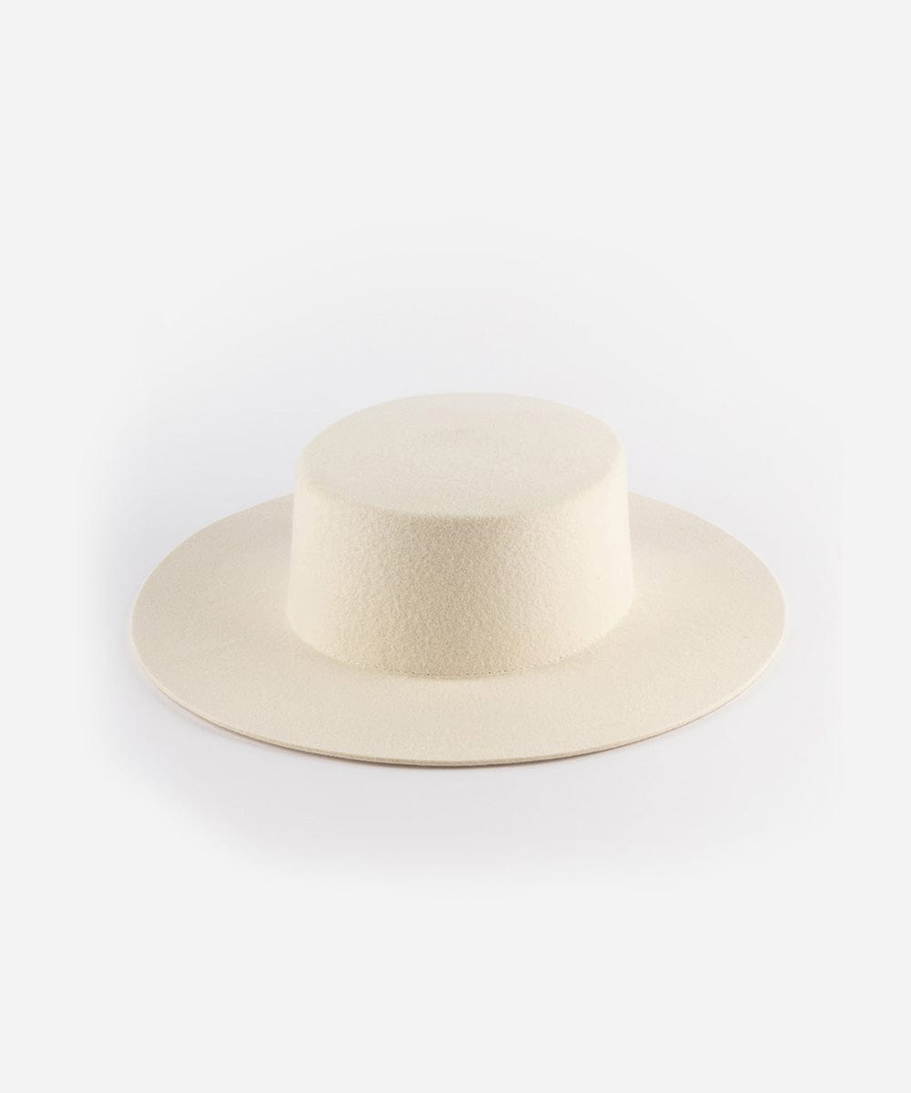 Felt Hats Dahlia Boater Off White / XS 55