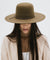 Gigi Pip felt hats for women - Rue Open Crown - classic open crown with a structured semi-wide brim [olive]