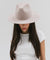 Gigi Pip felt hats for women - Wes Fedora - classic tall fedora crown with a stiff, flat brim [ivory]