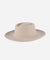 Gigi Pip felt hats for women - Ginger Gambler - indented oval crown with a stiff, upturned brim [ivory]