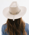 Gigi Pip hat bands + trims - Western Concho Band - antique metal traditional concho hat band featuring an adjustable chain closure for a customized fit [silver]