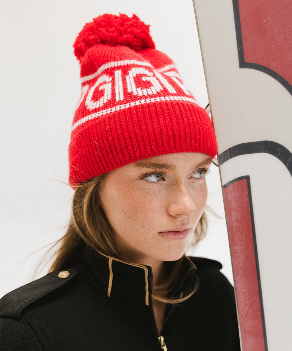 Womens pom store pom beanie hat