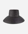 Gigi Pip straw hats for women - Jolie Boater - bell shaped straw with a boater crown and a sloped brim [black]