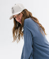 Gigi Pip trucker hats for women - Keep it Up Cowgirl Canvas Trucker Hat - 100% cotton canvas w/ cotton sweatband + reinforced from inner panel with 100% plolyester mesh trucker with Keep it Up Cowgirl embroidered on the front panel featuring an adjustable back strap [cream]