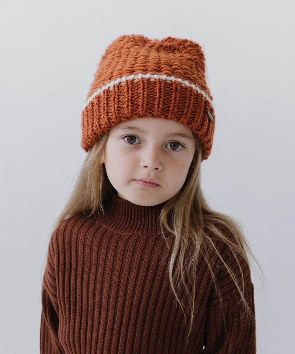 Kids Kids Vail Beanie Burnt Orange-Cream