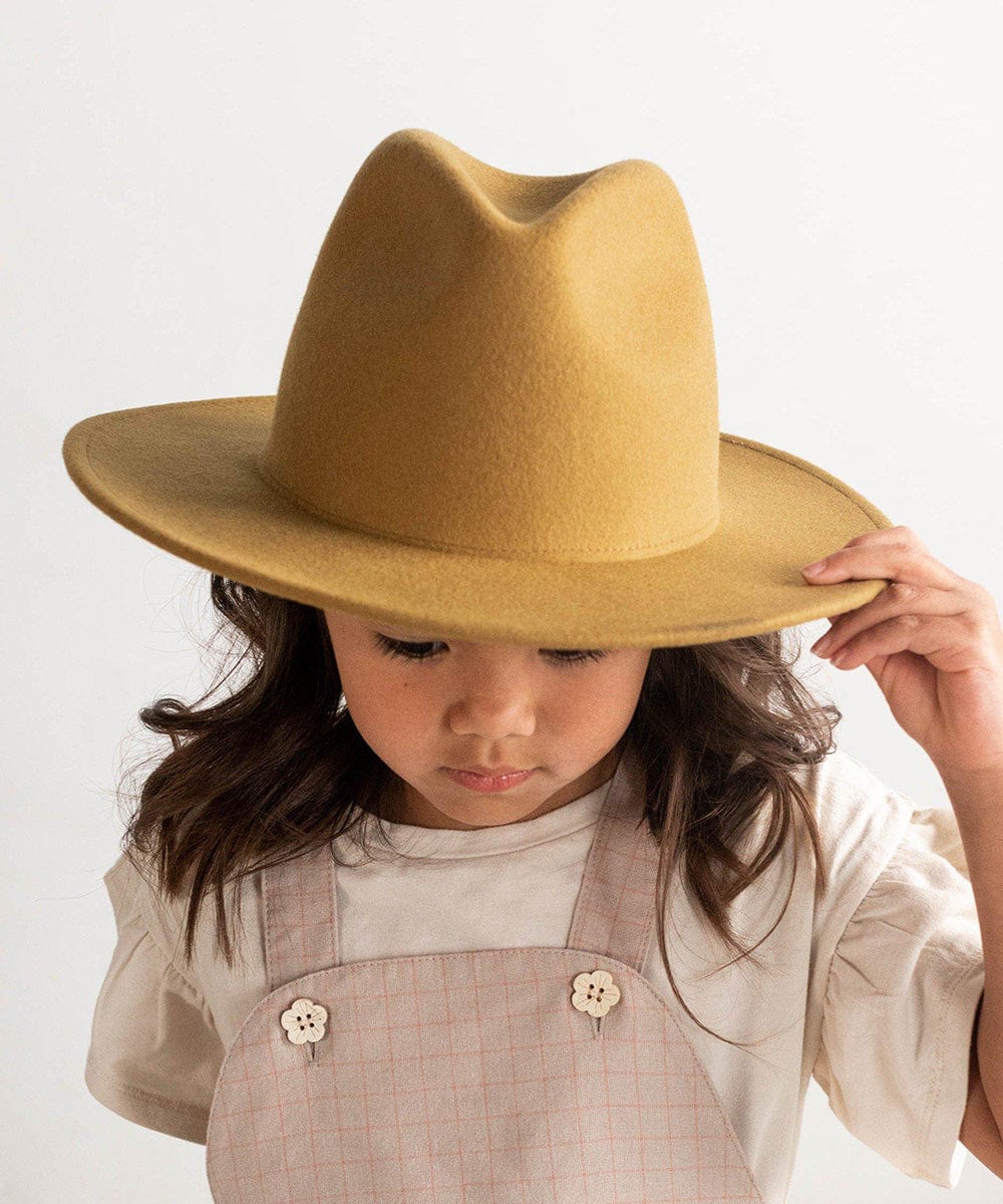 Kids Wes Kids Fedora Mustard / 53