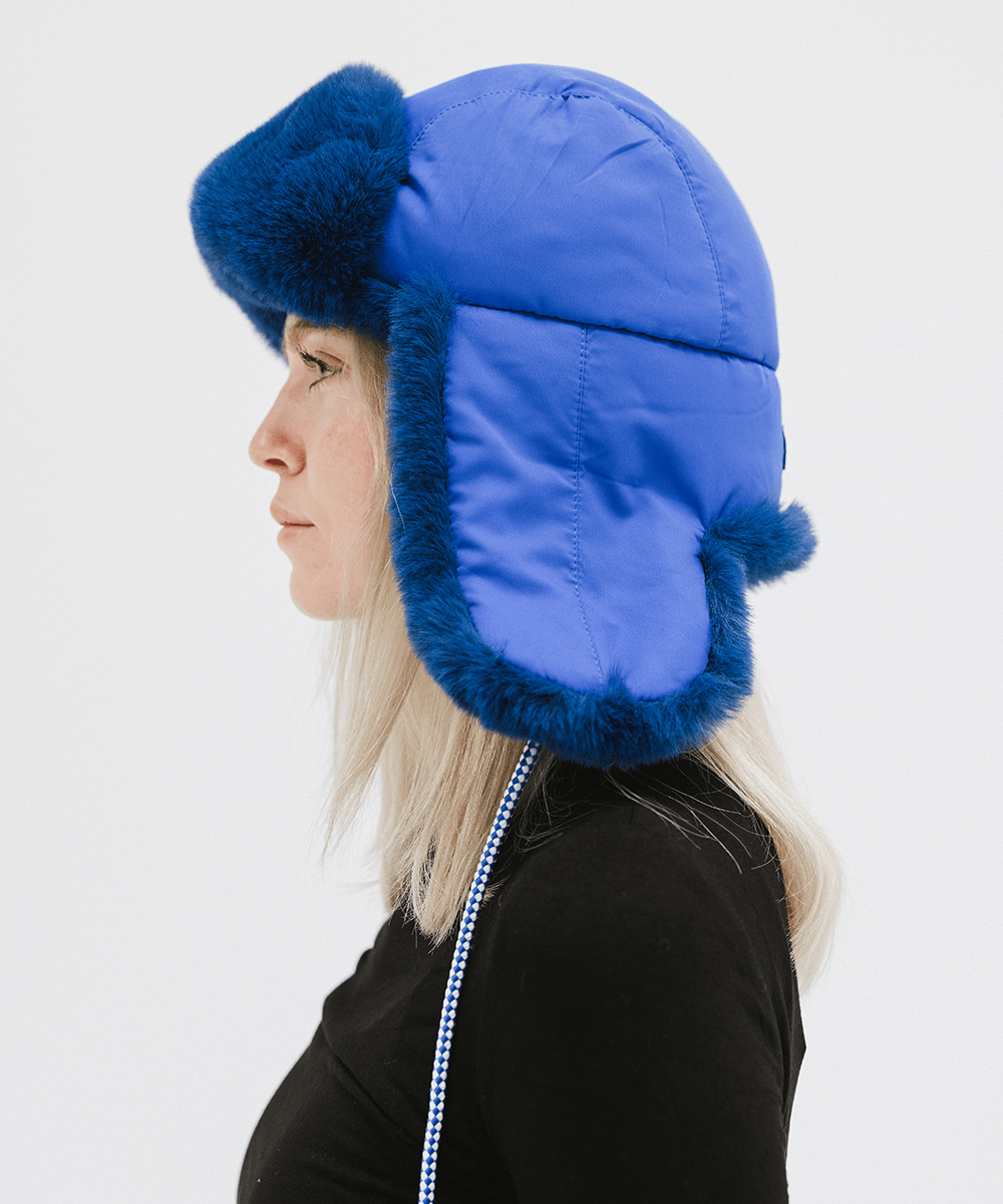 Blue winter hat online