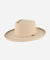 Gigi Pip felt hats for women - Lennon Pencil Brim - 100% australian wool fedora curved crown with a stiff, wide brim featuring a pencil rolled up edge + a grosgrain ribbon trim [cream]