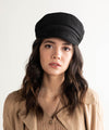 Gigi Pip caps for women - Lieutenant Cap - vintage inspired cap with an adjustable inner band, featuring a braided rope trim, a detailed grosgrain and brass button with the Gigi Pip logo [black]