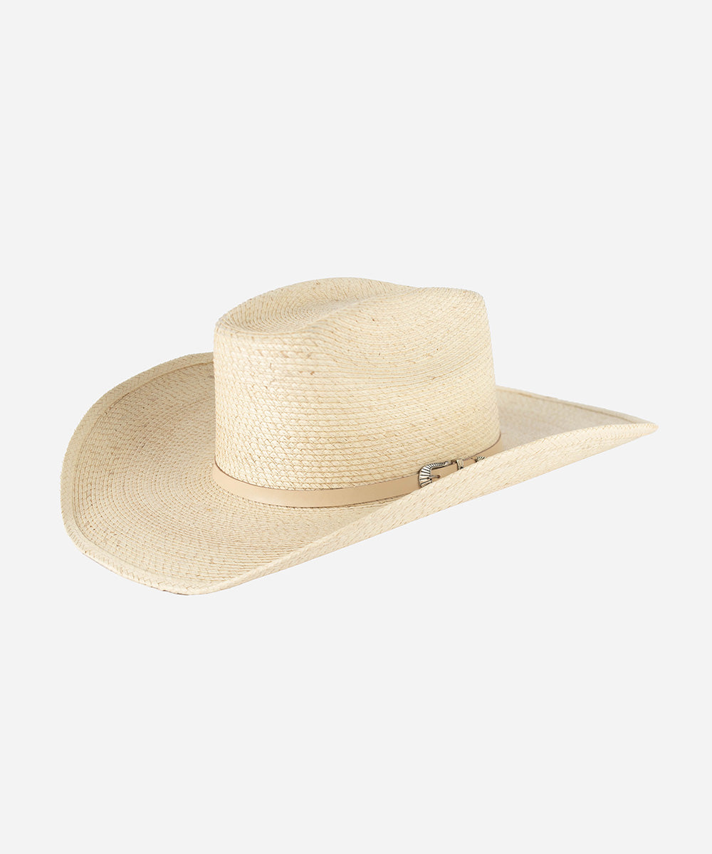 Gigi Pip straw hats for women - Millie Western Straw Hat - 100% guatemalan palm straw western style straw hat featuring an attached 100% genuine leather band [natural]