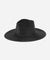 Gigi Pip straw hats for women - Ozzy Lifegaurd Hat - made of a tight weave raffia straw with a relaxed a-line brim, hand-painted leather chinstrap [black]