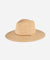 Gigi Pip straw hats for women - Ozzy Lifegaurd Hat - made of a tight weave raffia straw with a relaxed a-line brim, hand-painted leather chinstrap [natural]