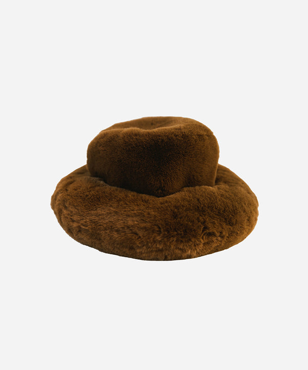 Gigi Pip winter hats for women - Parker Big Faux Fur Hat - oversized plush faux fur hat with features a satin lining for hair-safe styling [brown]