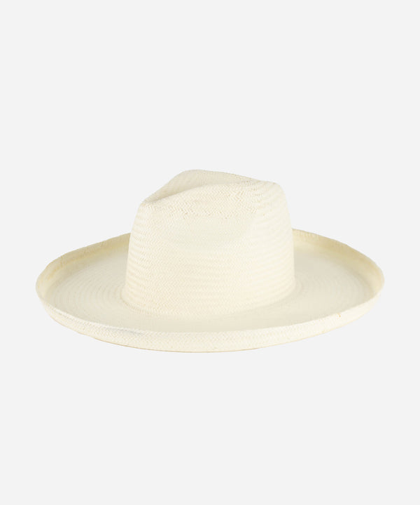 Gigi Pip straw hats for women - Penny Pencil Brim Straw - 100% Paper straw fedora sun hat with a pencil roll brim [white]