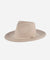 Gigi Pip felt hats for women - Rowan Fedora - 100% australian wool pinched fedora crown with a stiff wide flat brim featuring a grosgrain band with Gigi Pip branded [ivory]