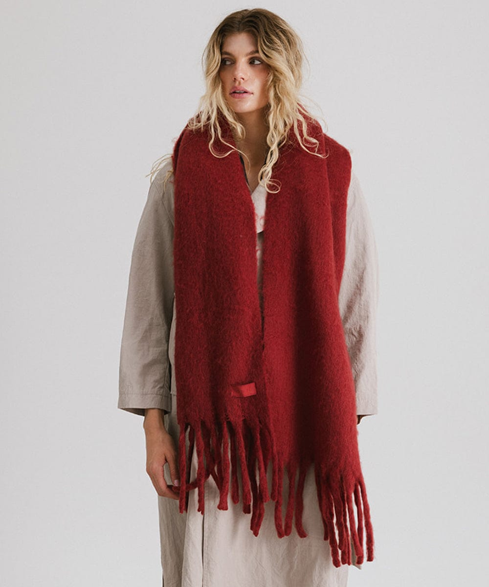 Scarf Mik Oversized Scarf Burgundy