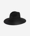 Gigi Pip felt hats for women - Scottie Wide Brim Fedora - classic fedora crown with a stiff, a-line brim [black]