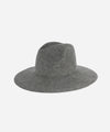 Gigi Pip felt hats for women - Scottie Wide Brim Fedora - classic fedora crown with a stiff, a-line brim [grey]